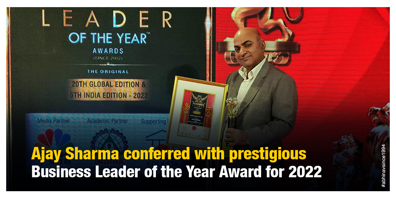 Ajay Sharma conferred with prestigious Business Leader of the Year Award for 2022